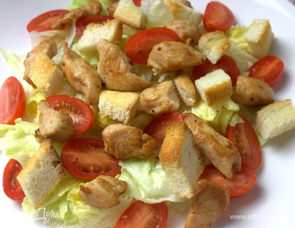 Сухарики сверху.