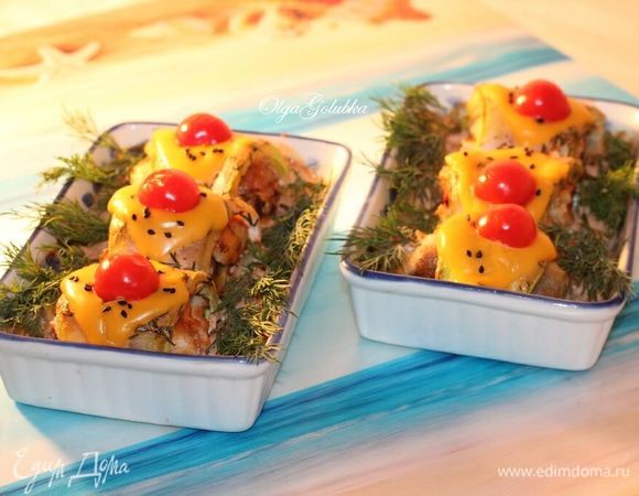 Готовое блюдо посыпаем рубленой зеленью и подаем.