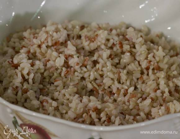 Рис отварить согласно инструкции на упаковке.