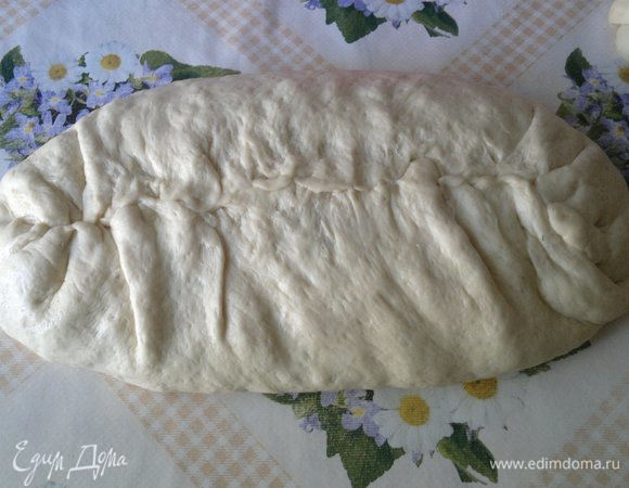 Соединить свободные от начинки края теста и защипать.