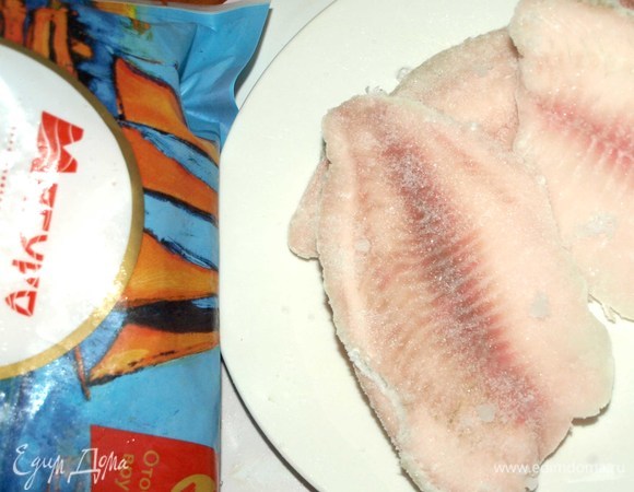 Филе тилапии ТМ «Магуро» заранее разморозить.