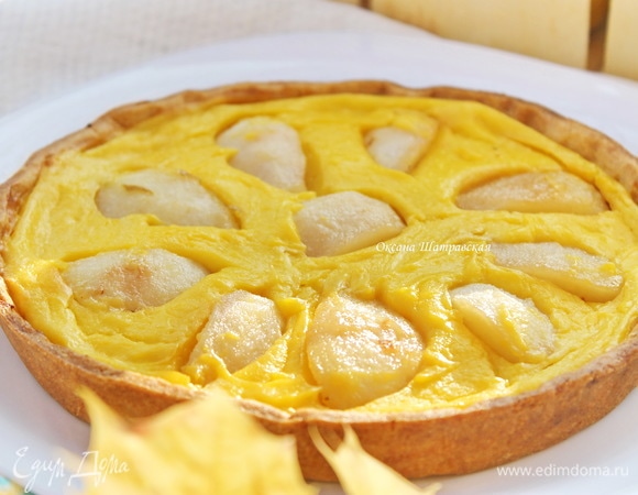 Мне тарт понравился в теплом виде, когда заварной крем еще не застыл и был очень нежным.