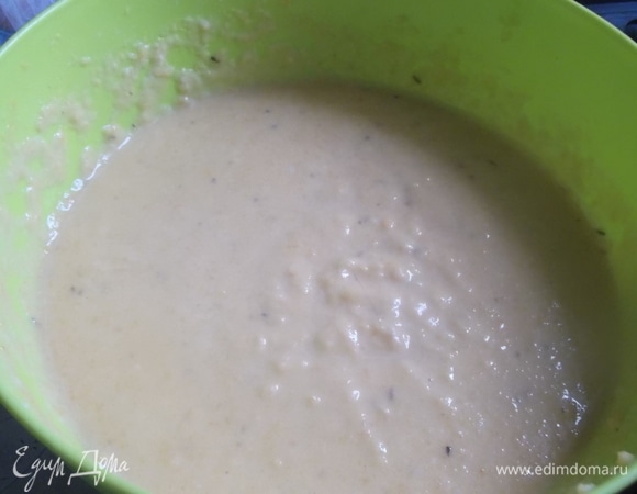 Тесто перемешать.