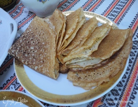 Блины ароматные, пористые, с дырочками. Во рту так и тают!