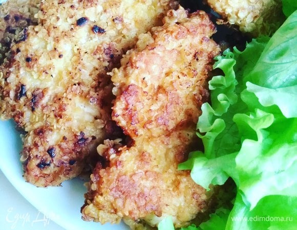 Получаются вот такие кусочки курицы.