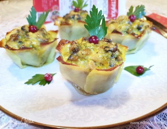 Запекаем корзиночки 30 минут при 180⁰С.