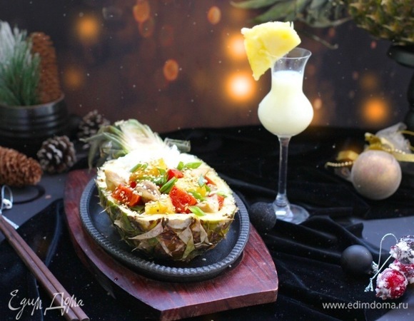 Посыпать зелным луком и кунжутными семечками.