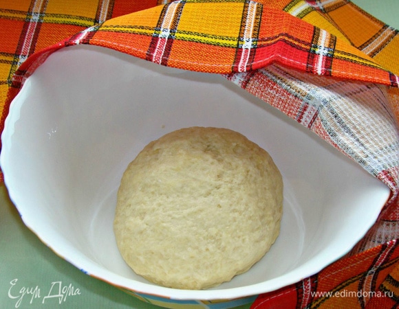 Затем тесто положить в миску, накрыть и оставить минут на 30 отдохнуть.