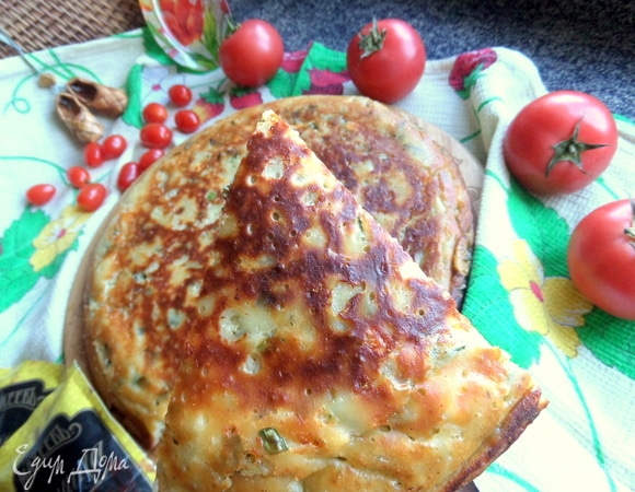 Делим на порции как пиццу.