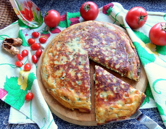 Также из данного теста можно приготовить сырную лепешку — https://www.edimdoma.ru/retsepty/133093-syrnaya-lepyoshka-s-zelenyu.