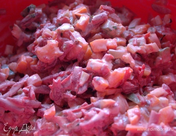 Перемешать. Начинка готова.