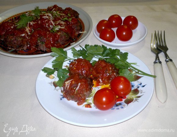 Разложить митболы по порциям! Угощайтесь! Приятного аппетита!