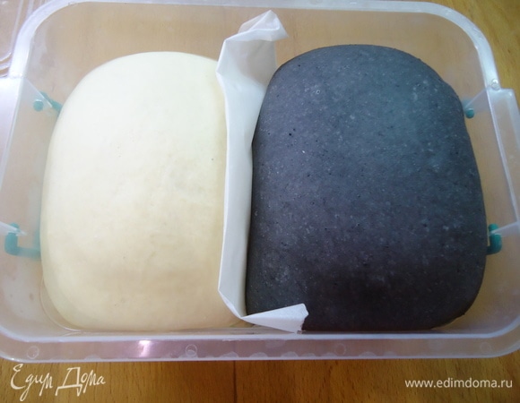 Вид теста после брожения.