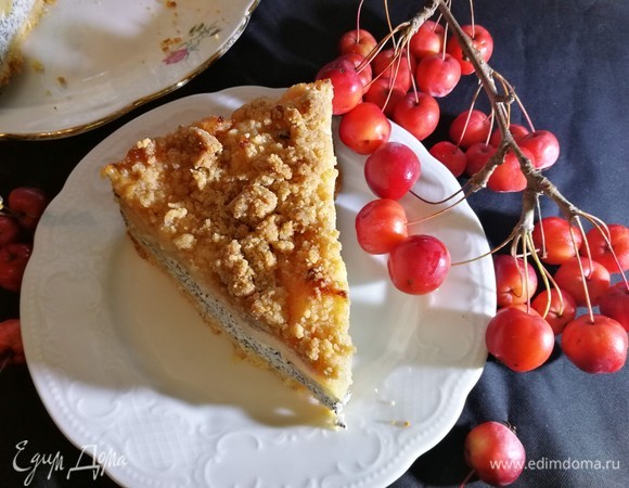 Румяный хрустящий коричный штрейзель...