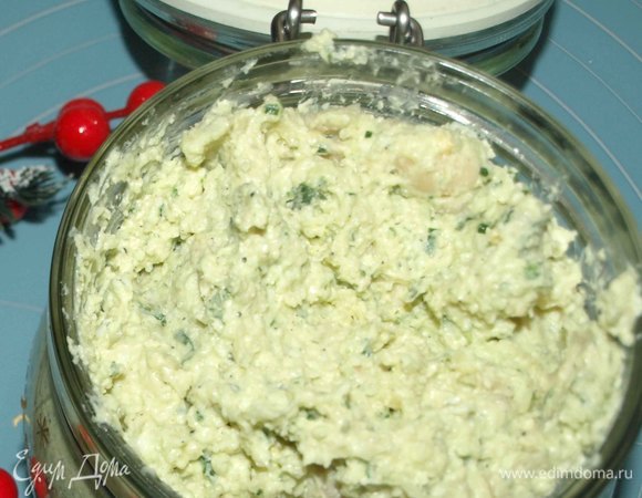 Измельчаем погружным блендером.