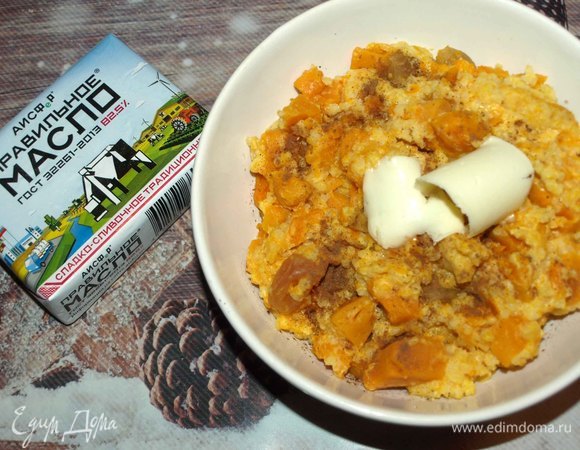 Можно подавать к столу. Добавить порционно по вкусу ПравильноеМасло АИСФеР и корицу. По желанию добавить в кашу сахар, сухофрукты, пряности или мед.