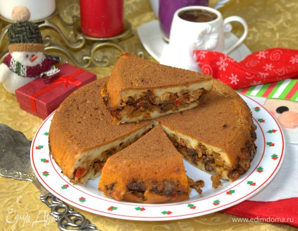 Пирог вкусен в теплом виде и в остывшем.