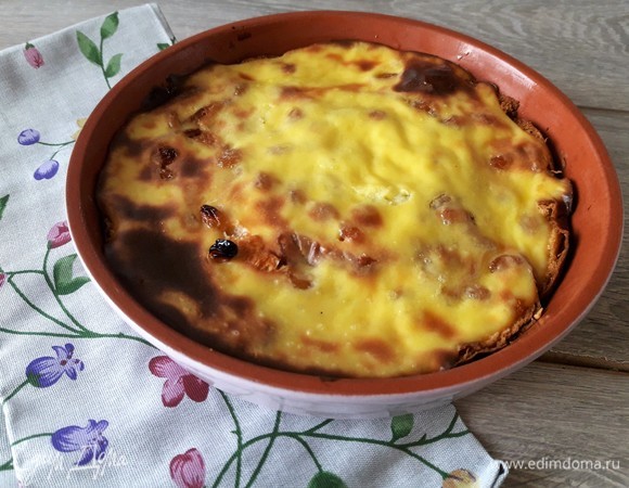 Достаем пудинг, когда появится золотистая корочка.