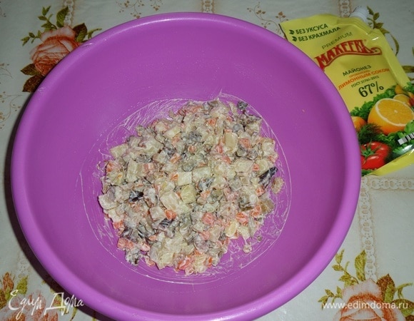 Перемешиваем массу.