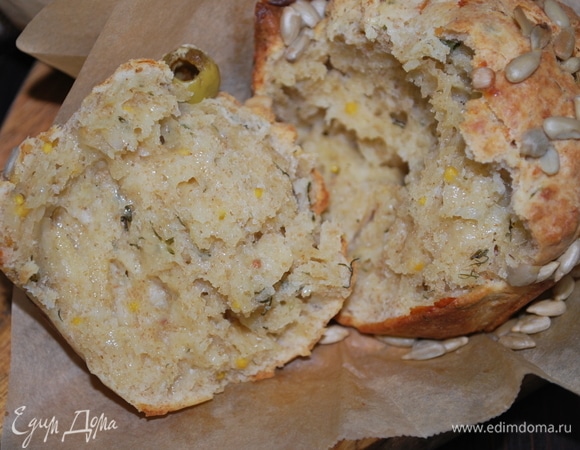 Сырные маффины готовы. Приятного аппетита!