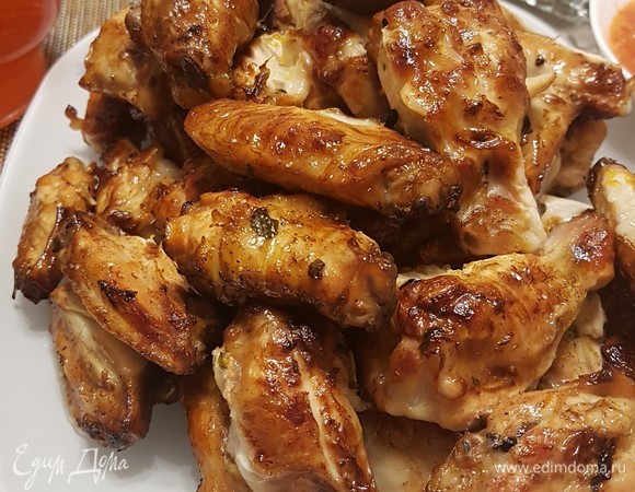 Крылышки получились очень вкусными, сочными. С нотками цитрусовых.