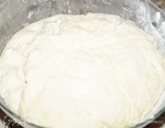 Накройте тесто крышкой и оставьте на 40–60 минут, чтобы подошло.