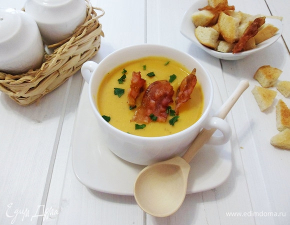 Можно подавать с беконом.