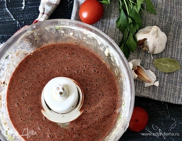 Измельчить до однородной массы, до состояния жидкой сметаны.