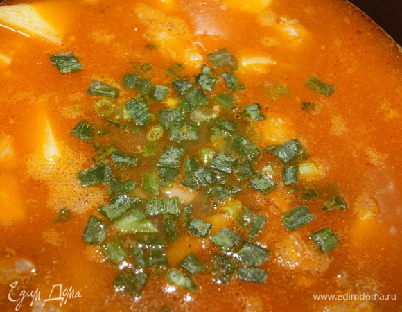 Далее положите картофель, влейте воды вровень с картофелем, перемешайте, добавьте любимую зелень, доведите до вкуса (посолите еще если нужно). Включите функцию «Тушение» (1час), закройте крышку, нажмите «Пуск».