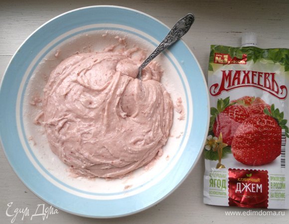 Получается вот такая масса нежного розового цвета.