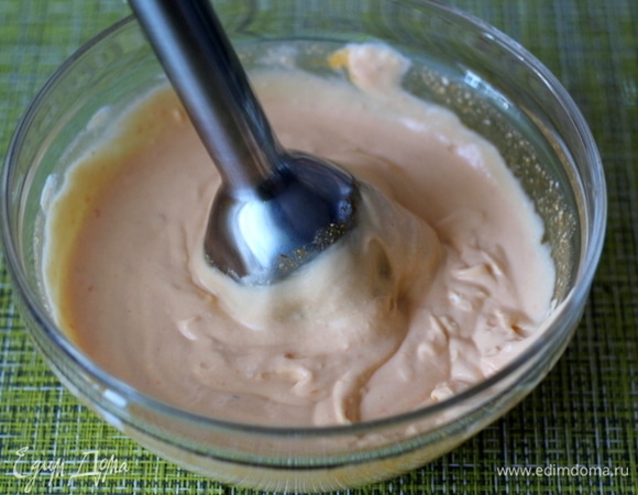 Пробиваем смесь блендером до однородности.