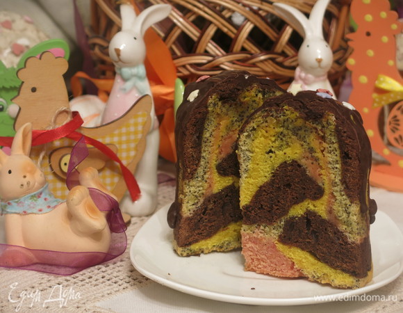 Разрез уникальный для каждого кулича.