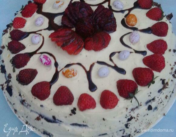 Собираю торт и украшаю по желанию. Приятного аппетита!