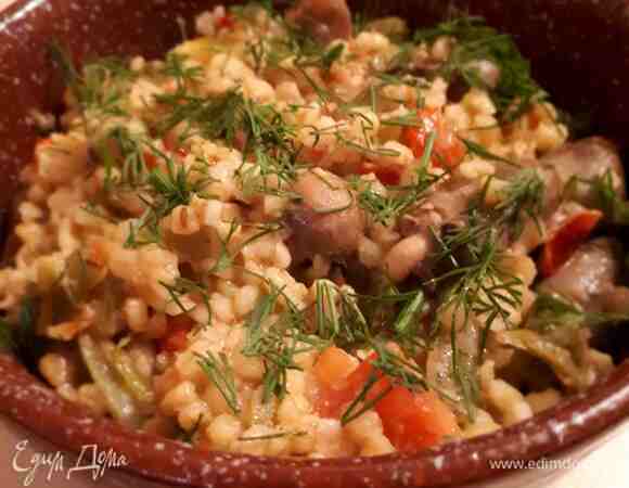 Подаем, посыпав свежей зеленью.