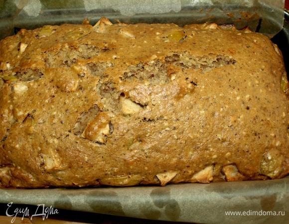 Отправляем в заранее разогретую до 180°C духовку на 40–50 минут. Ориентироваться на свою духовку. Готовность проверить бамбуковой палочкой. Готовый кекс достать из духовки. Остудить. Извлечь из формы.