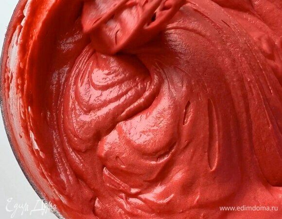 У вас должно получиться однородное равномерно окрашенное тесто.