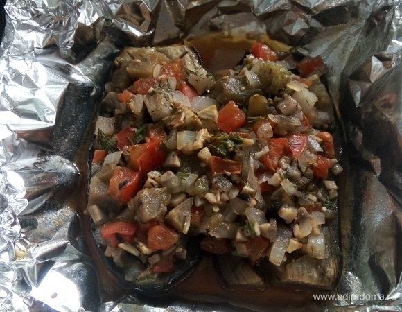 Через 15 минут открываем фольгу.