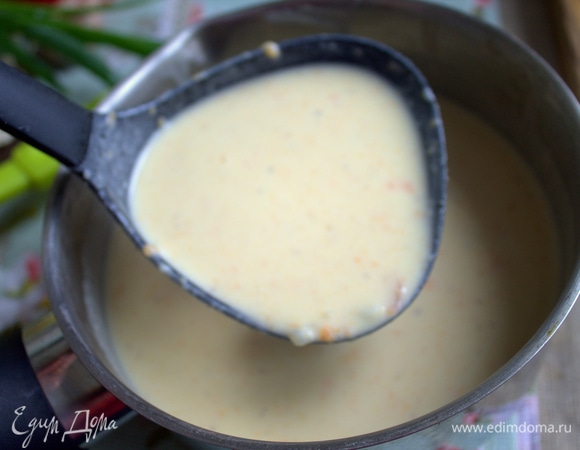 Проварить до растворения сыра.