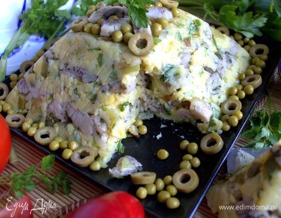 Отделяем лопаткой, как тортик.