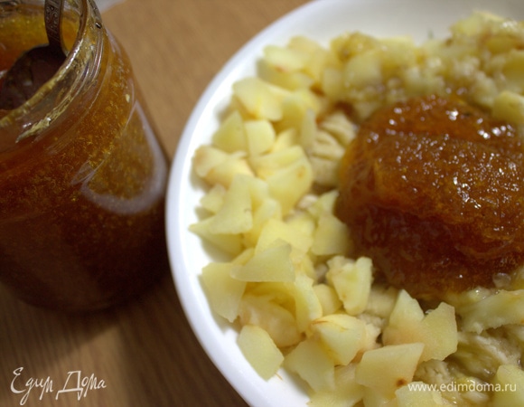 Добавить варенье или джем, у меня из алычи.