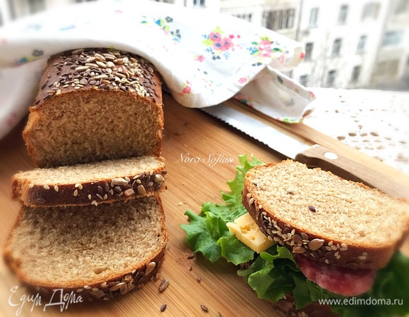 Очень вкусный, нежный и полезный хлебушек у нас получился!