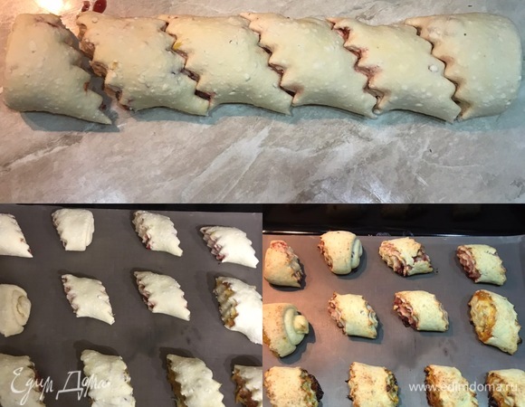 Рулеты нарезать на порционные кусочки, аккуратно перенести на противень и выпекать 20–25 минут. Но вы ориентируйтесь по своей духовке.