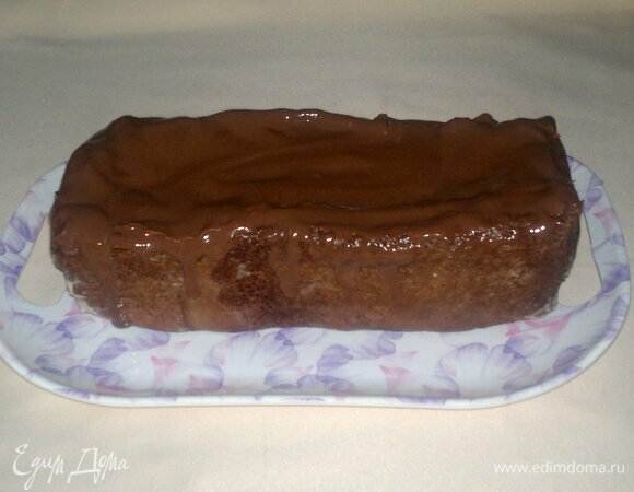 Теплой глазурью полить террин.