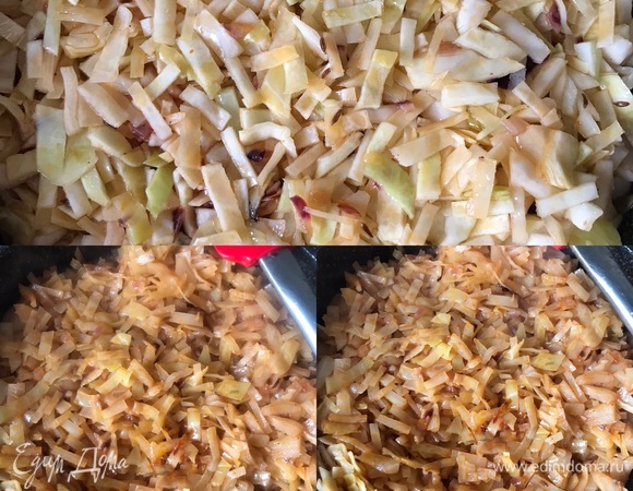 Готовую начинку полностью остудить.