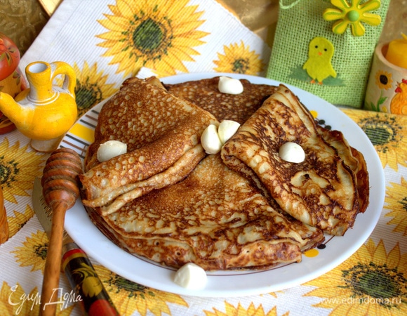 Можно полить медом.