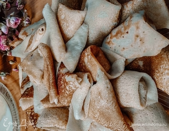 Безлактозные блины готовы! Приятного аппетита! Налейте ароматный горячий чай, откройте баночки любимых топингов.