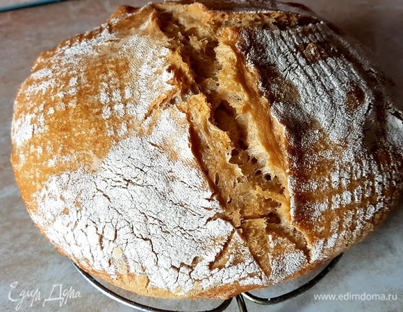 Готовый хлеб полностью остудить на решетке.