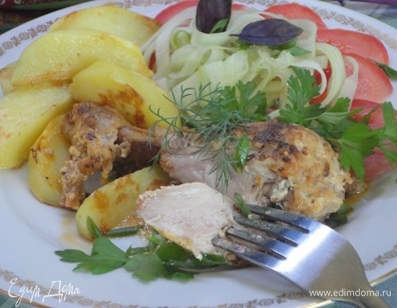 И, конечно, зелень. Наслаждаемся с хорошим вином!