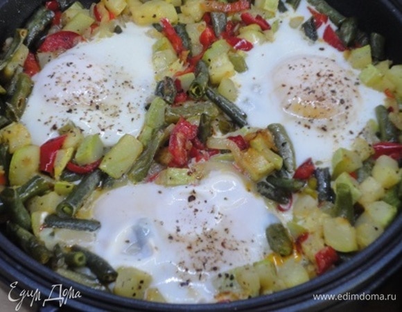 Чтобы только яйца дошли до состояния глазуньи.