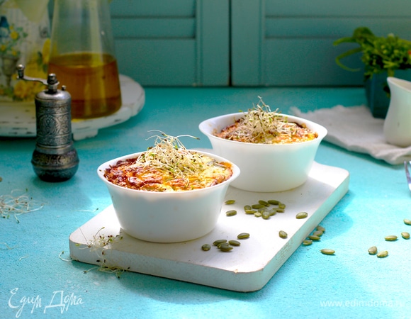 Запекаем в разогретой духовке 30–35 минут при температуре 180°C.